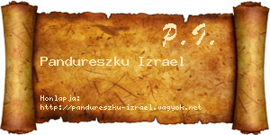 Pandureszku Izrael névjegykártya